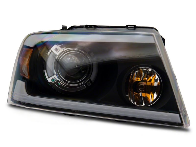 Raxiom 04-08 Ford F-150 Axial Series Projector Headlights w/ SEQL LED Bar- Blk Housing (Clear Lens) Raxiom 04-08 Ford F-150 Axial Series Projector Headlights w/ SEQL LED Bar- Blk Housing (Clear Lens)