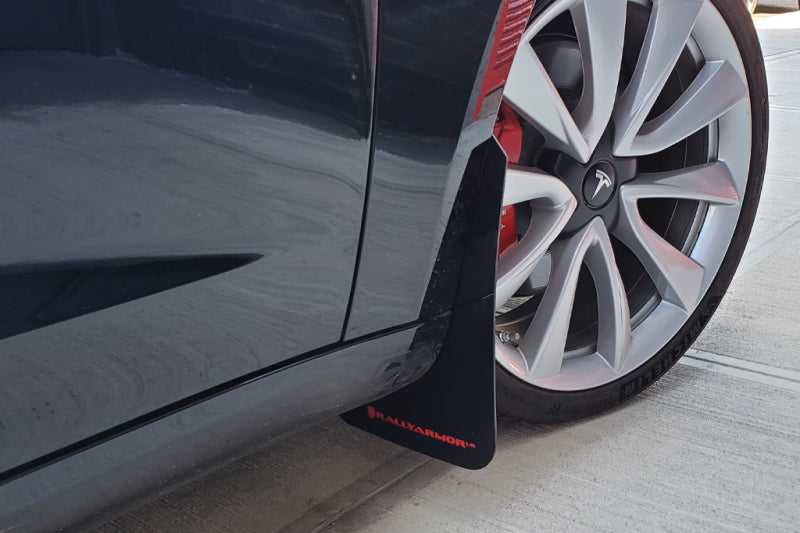 Rally Armor 17-23 Tesla Model 3 Black UR Mud Flap w/Blue Logo Rally Armor 17-23 Tesla Model 3 Black UR Mud Flap w/Blue Logo