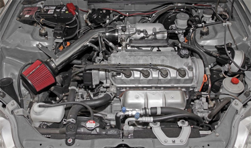 Spectre 92-00 Honda Civic L4-1.6L F/I Air Intake Kit - Polished w/Red Filter Spectre 92-00 Honda Civic L4-1.6L F/I Air Intake Kit - Polished w/Red Filter