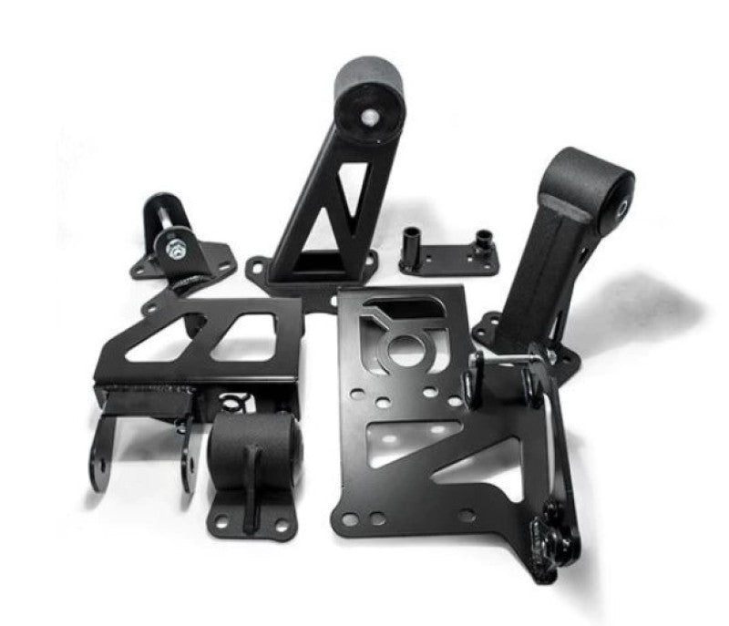Innovative 94-01 Integra J-Series Black Steel Mounts 75A Bushings (w/ Alt. Relocation Bracket) Innovative 94-01 Integra J-Series Black Steel Mounts 75A Bushings (w/ Alt. Relocation Bracket)