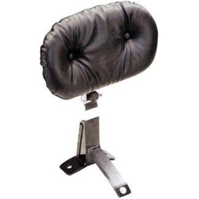 Mustang 08-21 Harley FL Touring Driver Backrest Kit Regal w/Black Pearl Studs- Black