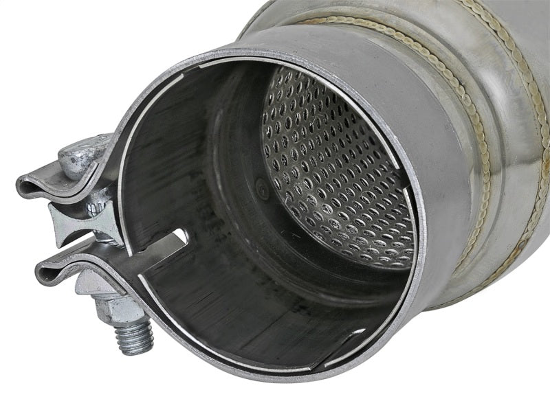 aFe MACH Force-Xp 304 Stainless Steel Resonator 2.5in Inlet/Outlet x 4in Dia x 15in Body x 19in L aFe MACH Force-Xp 304 Stainless Steel Resonator 2.5in Inlet/Outlet x 4in Dia x 15in Body x 19in L