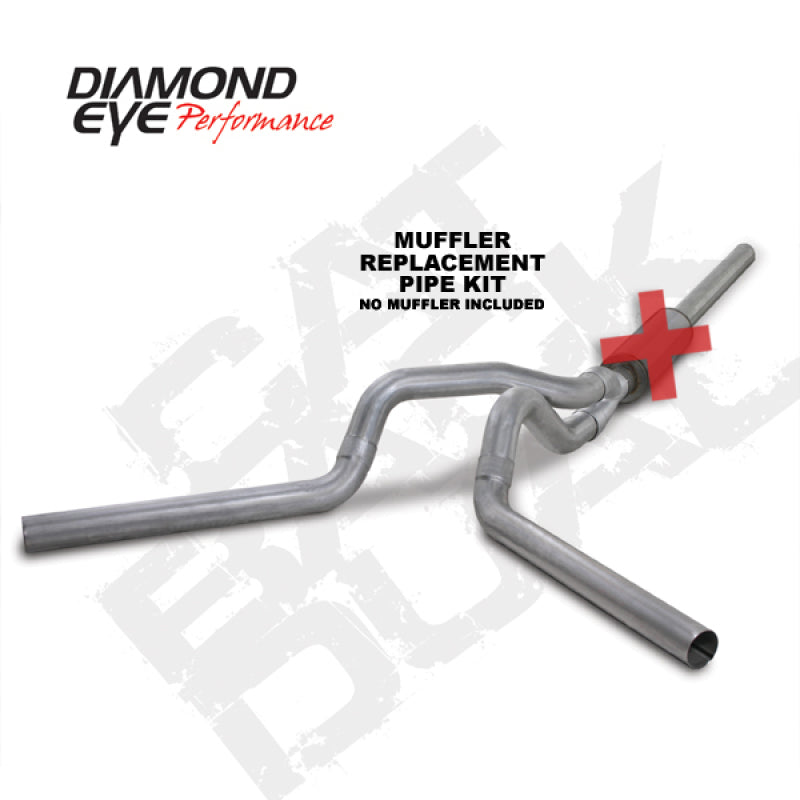 Diamond Eye KIT 4in CB MFLR RPLCMENT PIPE DUAL AL: 2004.5-2007.5 DODGE CUMMINS 600 Diamond Eye KIT 4in CB MFLR RPLCMENT PIPE DUAL AL: 2004.5-2007.5 DODGE CUMMINS 600