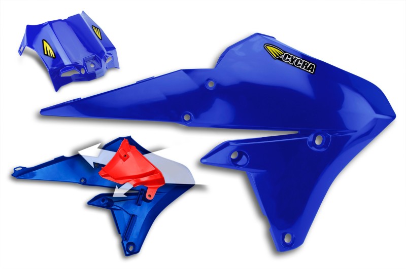 Cycra 15-19 Yamaha WR250F Powerflow Radiator Shrouds - OEM Blue Cycra 15-19 Yamaha WR250F Powerflow Radiator Shrouds - OEM Blue