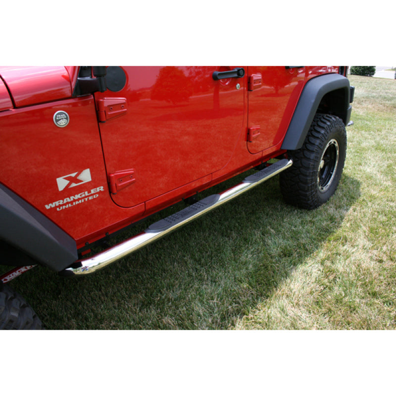 Rugged Ridge 3-In Round Side Step SS 07-18 Jeep Wrangler Unlimited JK Rugged Ridge 3-In Round Side Step SS 07-18 Jeep Wrangler Unlimited JK
