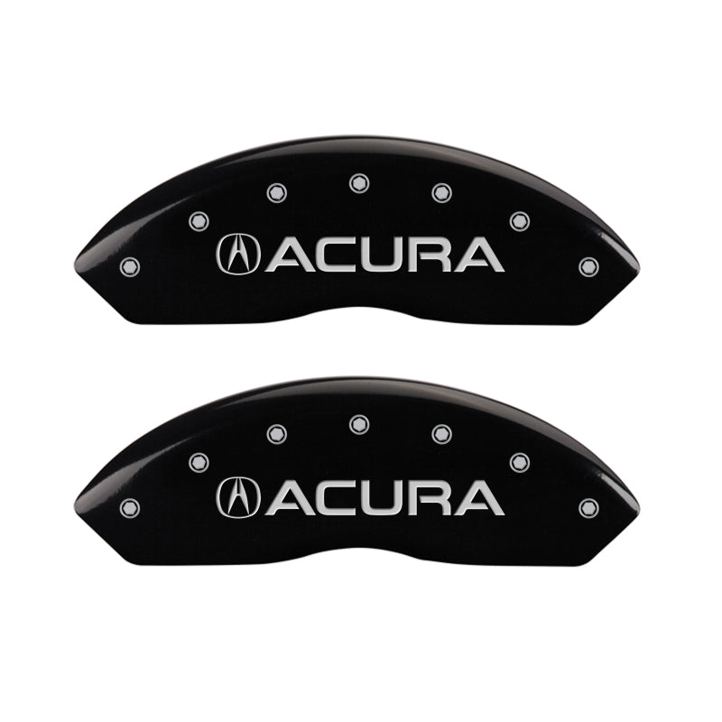 MGP 4 Caliper Covers Engraved Front & Rear Acura Black finish silver ch MGP 4 Caliper Covers Engraved Front & Rear Acura Black finish silver ch