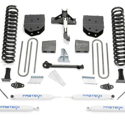 Fabtech 08-16 Ford F250 4WD w/o Factory Overload 8in Basic Sys w/Perf Shks