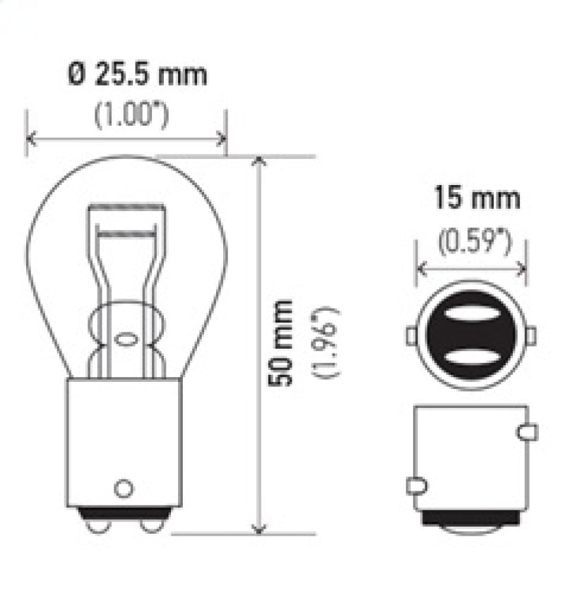 Hella Bulb 1157 12V 27/8W BAY15d S8 Hella Bulb 1157 12V 27/8W BAY15d S8