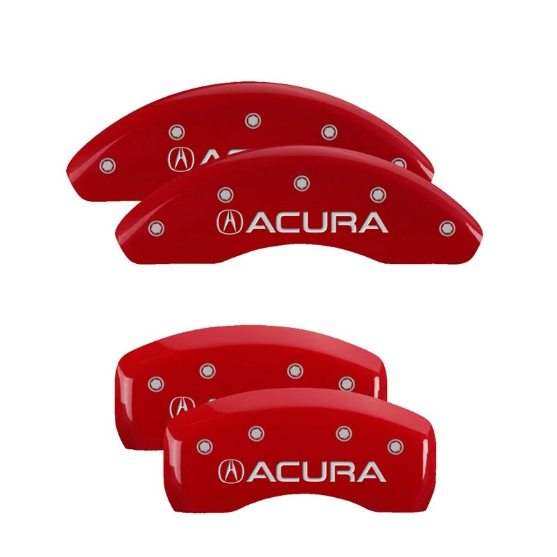 MGP 4 Caliper Covers Engraved Front & Rear Acura Red finish silver ch MGP 4 Caliper Covers Engraved Front & Rear Acura Red finish silver ch