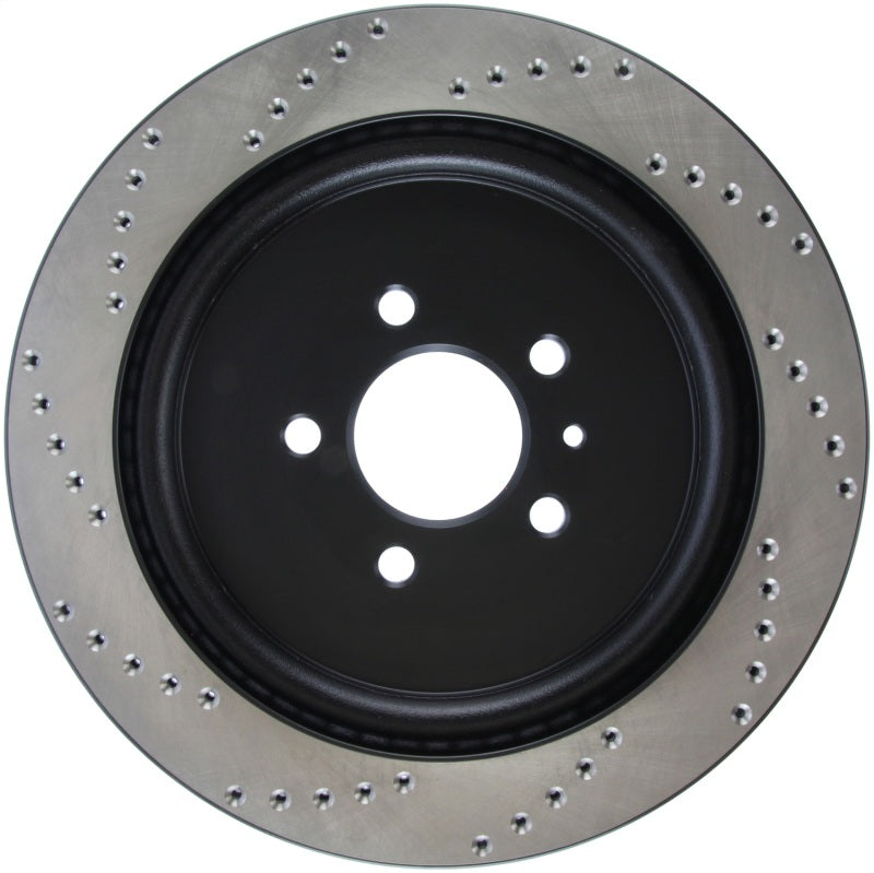 StopTech Premium High Carbon 13-14 Ford Mustang/Shelby GT500 Left Rear Disc Drilled Brake Rotor StopTech Premium High Carbon 13-14 Ford Mustang/Shelby GT500 Left Rear Disc Drilled Brake Rotor