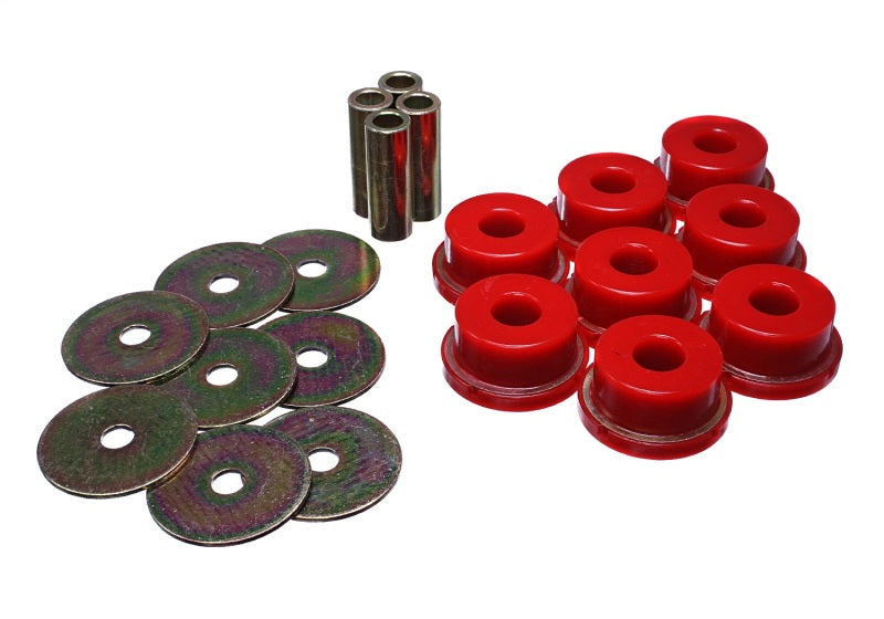 Energy Suspension 05-09 Subaru Legacy Rear Subframe Bushing Set - Red Energy Suspension 05-09 Subaru Legacy Rear Subframe Bushing Set - Red