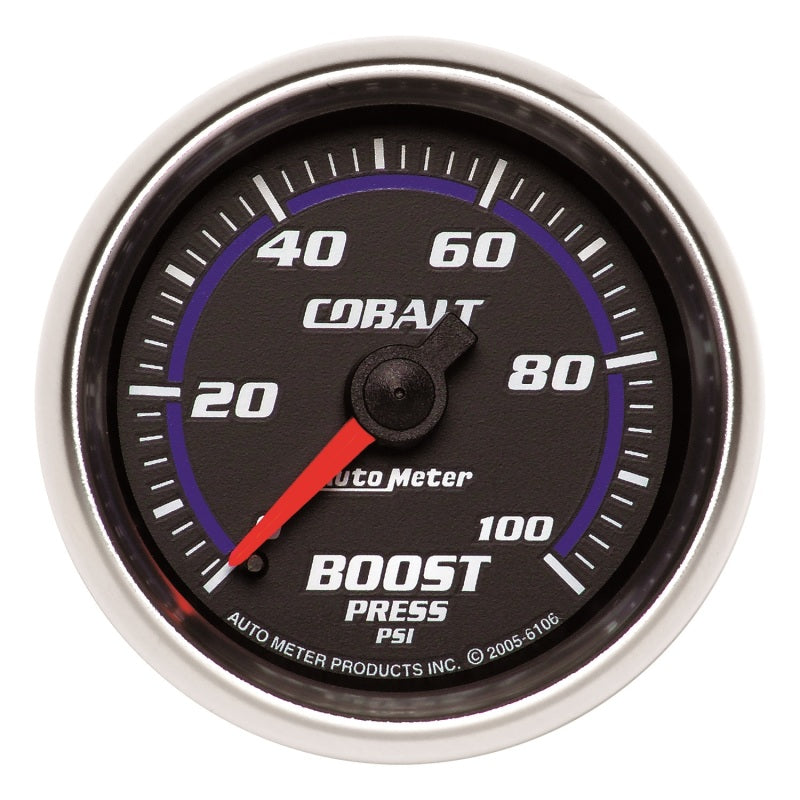 Autometer Cobalt 52mm 0-100psi Mechanical Boost Gauge Autometer Cobalt 52mm 0-100psi Mechanical Boost Gauge