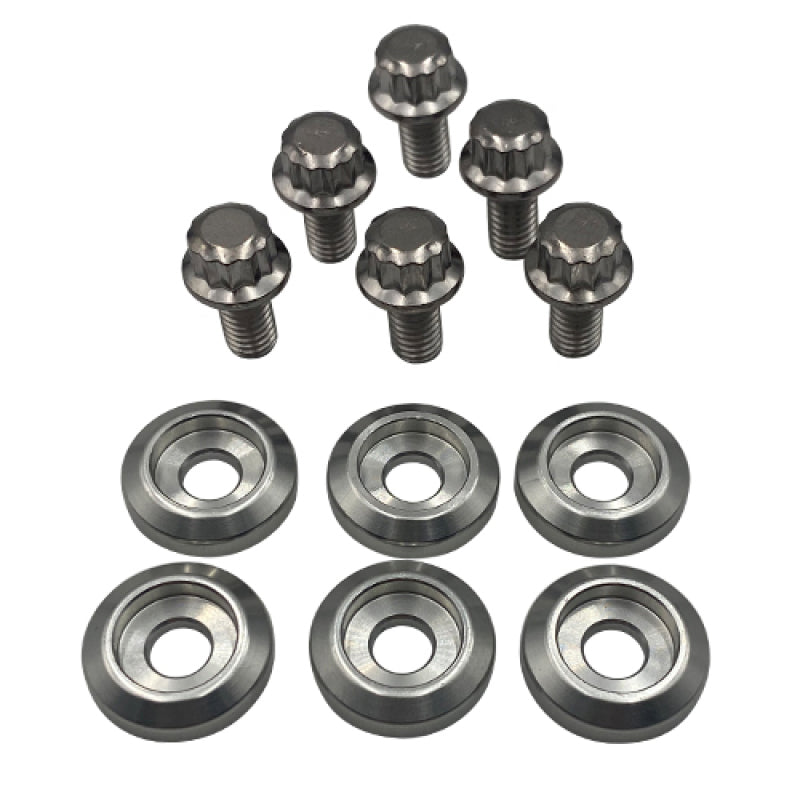 BLOX Racing New Fender Washers Kit M6 12pt - 6pc Large Diameter Silver BLOX Racing New Fender Washers Kit M6 12pt - 6pc Large Diameter Silver