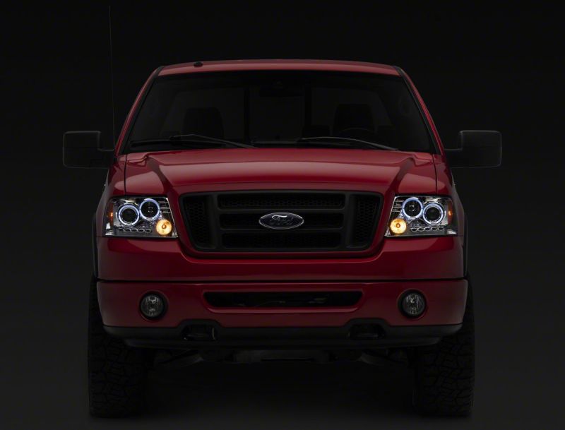 Raxiom 04-08 Ford F-150 Dual LED Halo Projector Headlights- Chrome Housing (Clear Lens) Raxiom 04-08 Ford F-150 Dual LED Halo Projector Headlights- Chrome Housing (Clear Lens)