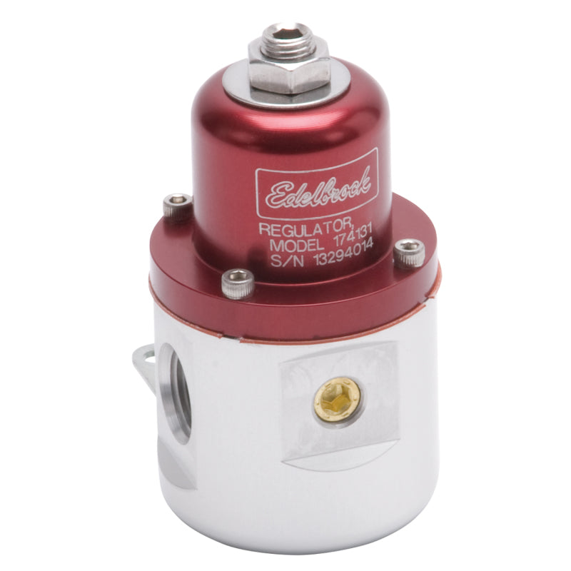 Edelbrock Fuel Pressure Regulator Carbureted 160 GPH 5-10 PSI 3/8In In/Out 3/8In Return Red/Clear Edelbrock Fuel Pressure Regulator Carbureted 160 GPH 5-10 PSI 3/8In In/Out 3/8In Return Red/Clear
