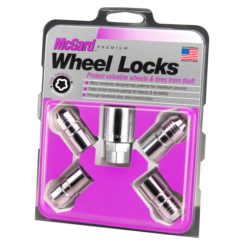 McGard Wheel Lock Nut Set - 4pk. (Cone Seat) M14X1.5 / 21mm & 22mm Dual Hex / 1.639in. L - Chrome McGard Wheel Lock Nut Set - 4pk. (Cone Seat) M14X1.5 / 21mm & 22mm Dual Hex / 1.639in. L - Chrome