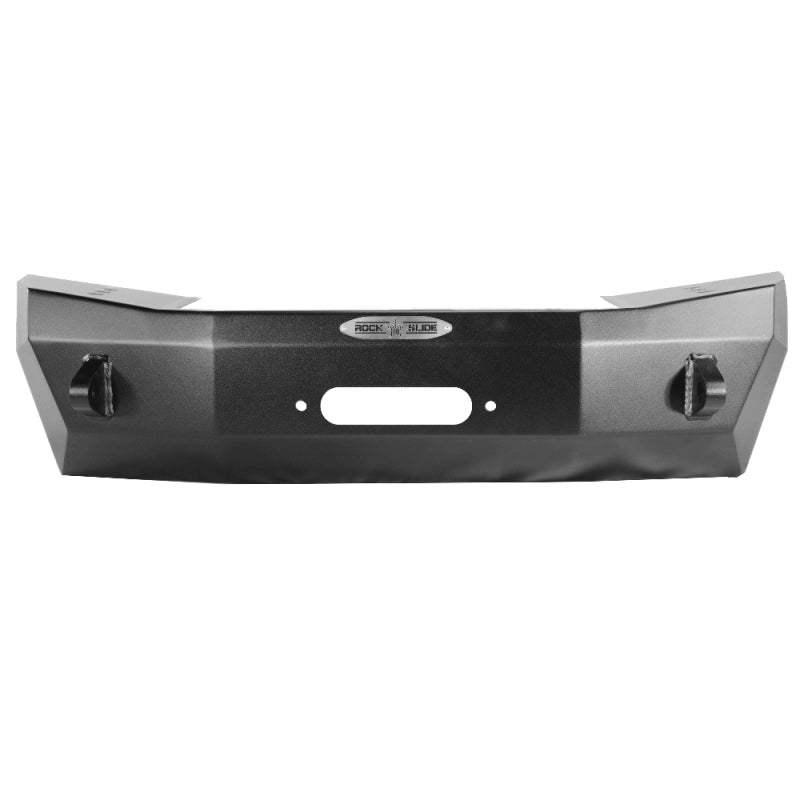 Rock Slide 18-22 Jeep JL 2-4 Door Rigid Shorty Front Bumper / No Bullbar / With Winch Plate Rock Slide 18-22 Jeep JL 2-4 Door Rigid Shorty Front Bumper / No Bullbar / With Winch Plate