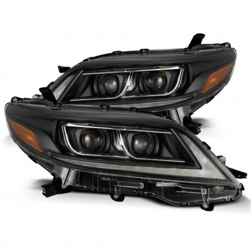 AlphaRex 11-21 Toyota Sienna PRO-Series Proj Headlights Plank Style Black w/Seq Signal/DRL AlphaRex 11-21 Toyota Sienna PRO-Series Proj Headlights Plank Style Black w/Seq Signal/DRL