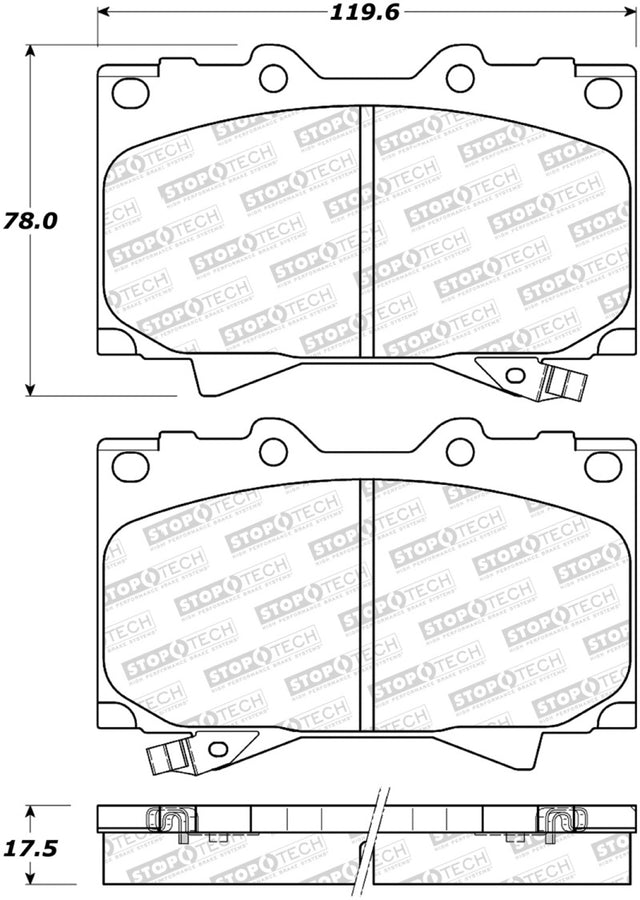 StopTech Sport Brake Pads w/Shims and Hardware - Rear StopTech Sport Brake Pads w/Shims and Hardware - Rear
