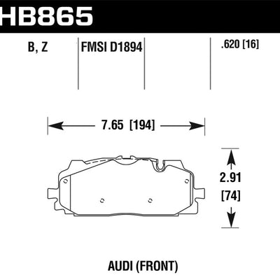 Hawk 18-19 Audi S5 HPS 5.0 Front Brake Pads