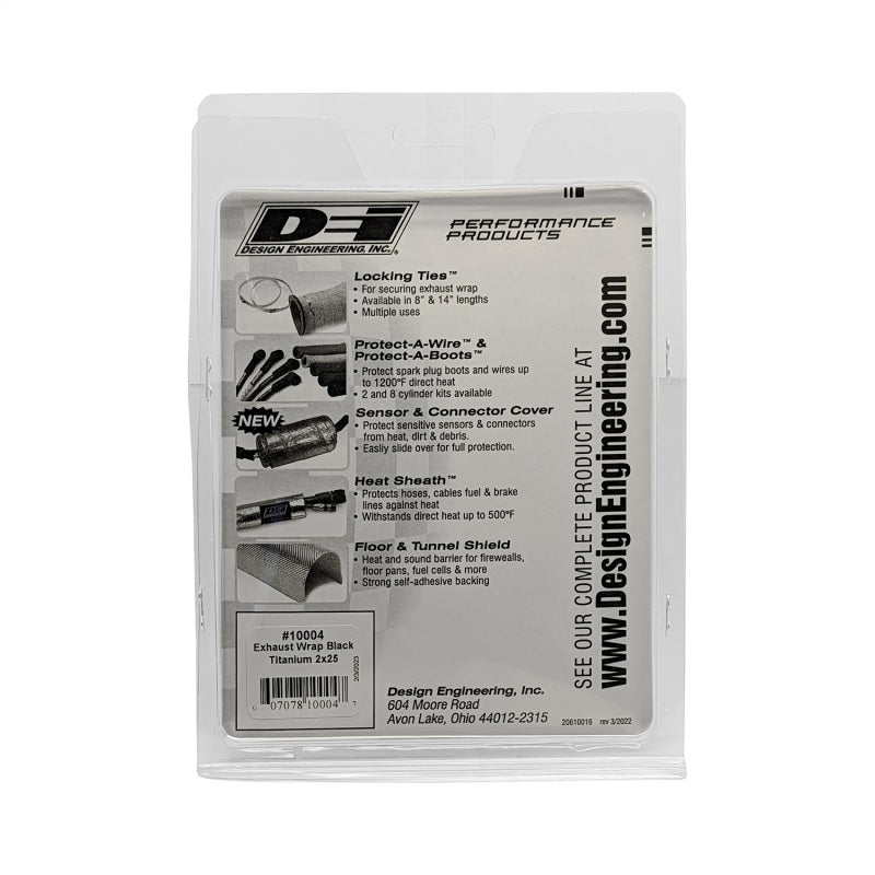 DEI Exhaust Wrap 2in x 25ft - Titanium - Black DEI Exhaust Wrap 2in x 25ft - Titanium - Black