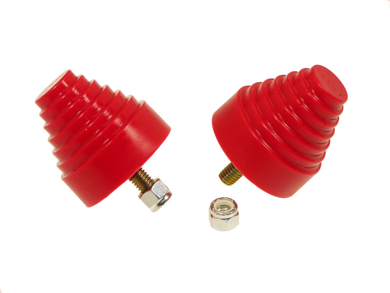 Prothane Universal Bump Stop 2-1/4X2-1/4 Cone w/Stp - Red Prothane Universal Bump Stop 2-1/4X2-1/4 Cone w/Stp - Red