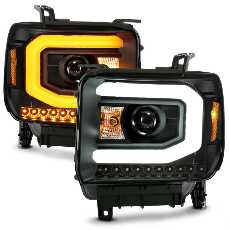ANZO GMC SIERRA 1500 14-15 2500H/15-19 Projector Headlight Plank Style Black w/ Switchback (Halogen) ANZO GMC SIERRA 1500 14-15 2500H/15-19 Projector Headlight Plank Style Black w/ Switchback (Halogen)