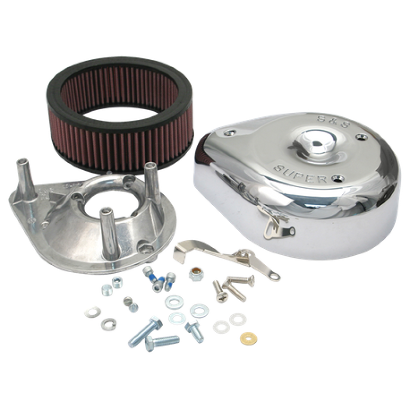 S&S Cycle 55-84 BT/57-85 Sportster Models Teardrop Air Cleaner Kit for S&S Super E/G Carb S&S Cycle 55-84 BT/57-85 Sportster Models Teardrop Air Cleaner Kit for S&S Super E/G Carb
