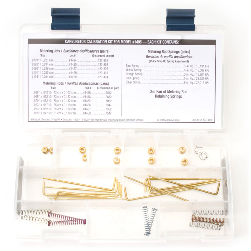 Edelbrock Jet / Rod Kit for 1405 Edelbrock Jet / Rod Kit for 1405