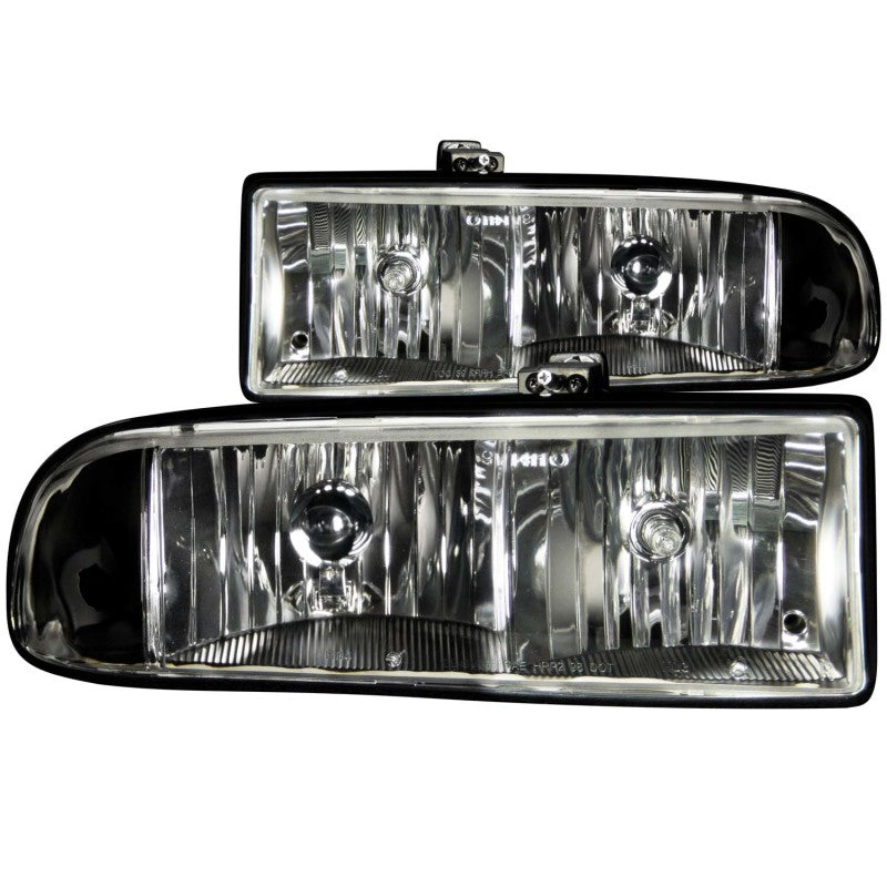 ANZO 1998-2005 Chevrolet S-10 Crystal Headlights Black ANZO 1998-2005 Chevrolet S-10 Crystal Headlights Black
