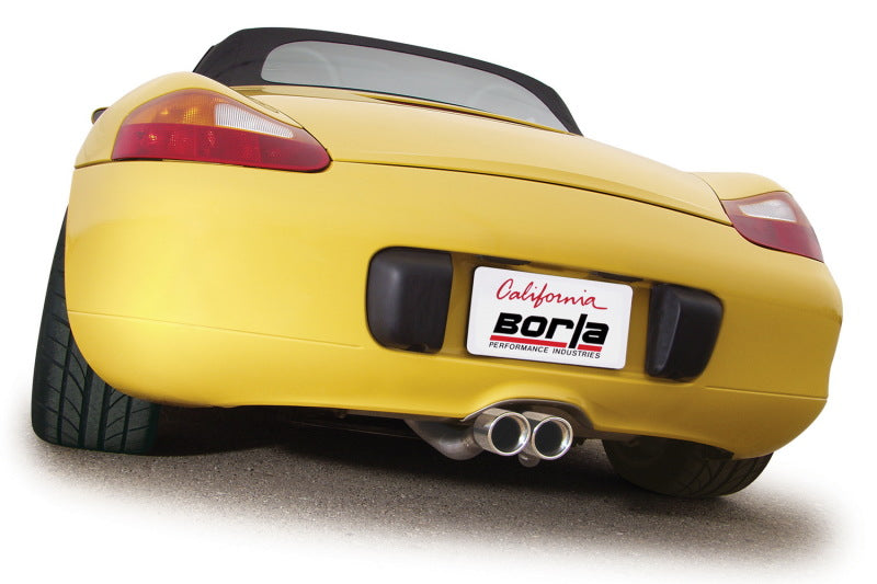 Borla 00-04 Porsche Boxster 3.2L 6cyl MT SS Catback Exhaust Borla 00-04 Porsche Boxster 3.2L 6cyl MT SS Catback Exhaust