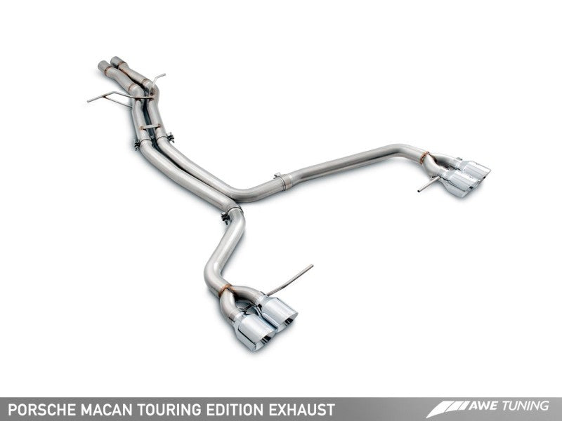 AWE Tuning Porsche Macan Touring Edition Exhaust System - Chrome Silver 102mm Tips AWE Tuning Porsche Macan Touring Edition Exhaust System - Chrome Silver 102mm Tips
