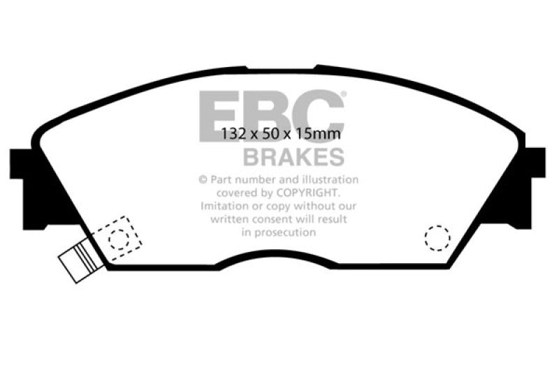 EBC 90-92 Honda Civic CRX 1.6 Si Ultimax2 Front Brake Pads EBC 90-92 Honda Civic CRX 1.6 Si Ultimax2 Front Brake Pads
