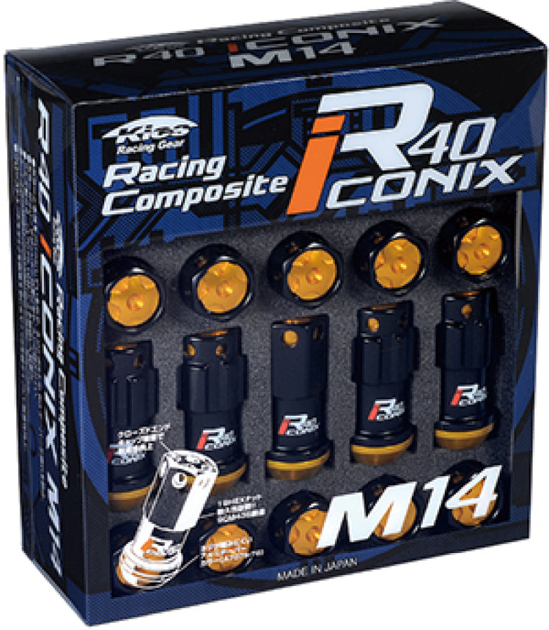 Project Kics 14x1.25 R40 Iconix Lock & Lug Nuts - Black w/Red Cap (16+4 Locks) Project Kics 14x1.25 R40 Iconix Lock & Lug Nuts - Black w/Red Cap (16+4 Locks)