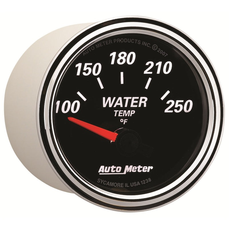 Autometer Designer Black II 52mm 250 Deg F Water Temp Gauge Autometer Designer Black II 52mm 250 Deg F Water Temp Gauge