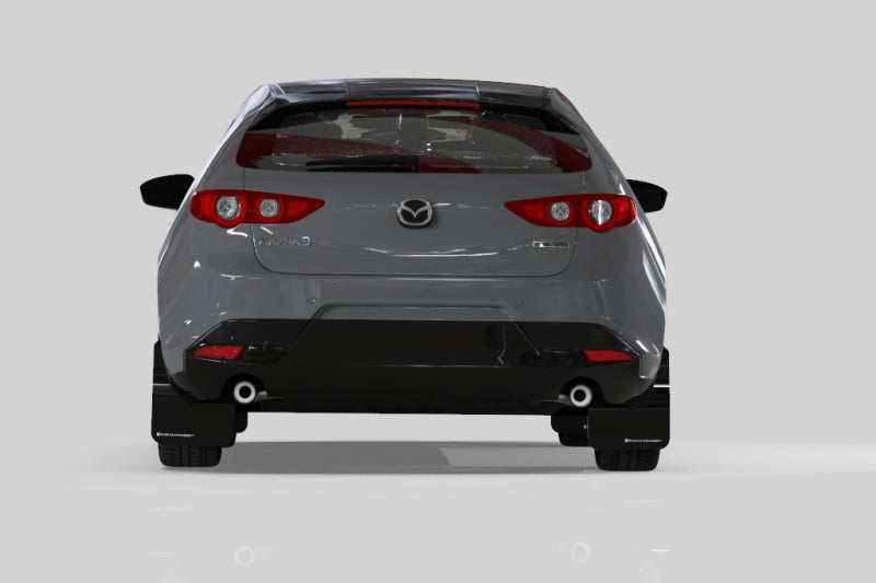 Rally Armor 19-24 Mazda3 Hatchback Red UR Mud Flap w/White Logo Rally Armor 19-24 Mazda3 Hatchback Red UR Mud Flap w/White Logo