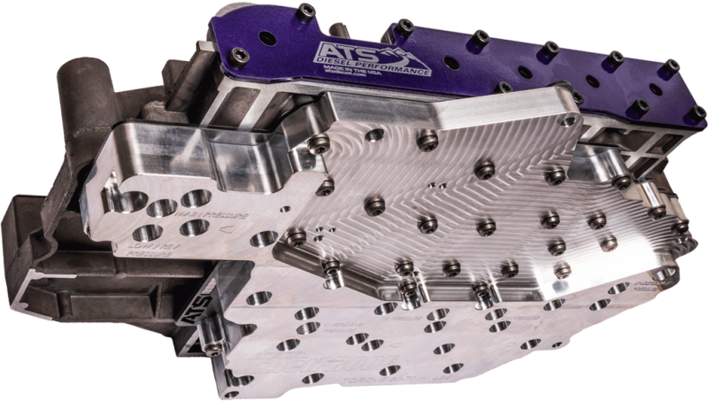 ATS Diesel 17-19 Dodge 68RFE Billet Channel Plate Valve Body Assembly (Blue Connector Solenoid Pack) ATS Diesel 17-19 Dodge 68RFE Billet Channel Plate Valve Body Assembly (Blue Connector Solenoid Pack)