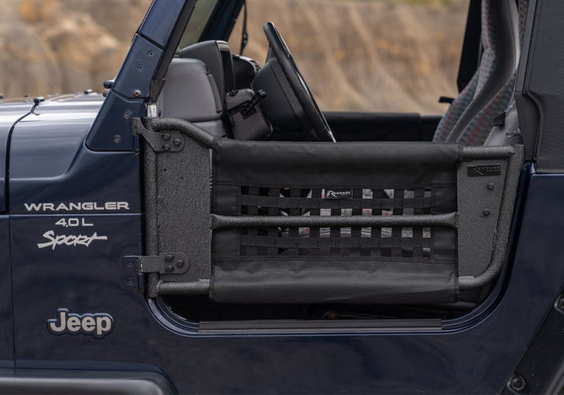 Rampage 1997-2006 Jeep Wrangler(TJ) 2-Door Tube Doors With Netting - Black Rampage 1997-2006 Jeep Wrangler(TJ) 2-Door Tube Doors With Netting - Black