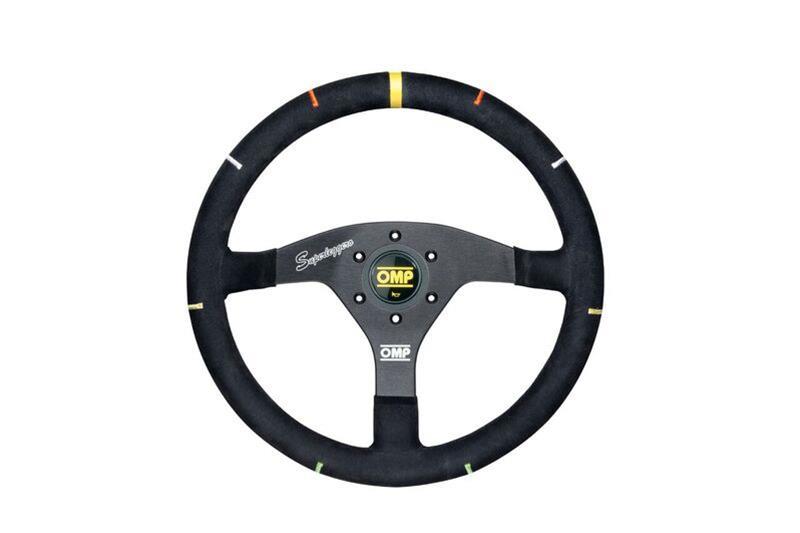 OMP Recce Series Steering Wheel 350 mm - Black/White OMP Recce Series Steering Wheel 350 mm - Black/White