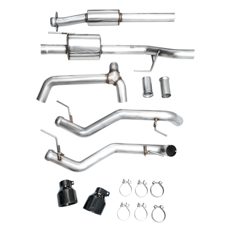 AWE Tuning 2021+ Ford F-150 Tremor (w/ Bumper Cutouts) 0FG Resonated Catback - Diamond Black Tips AWE Tuning 2021+ Ford F-150 Tremor (w/ Bumper Cutouts) 0FG Resonated Catback - Diamond Black Tips