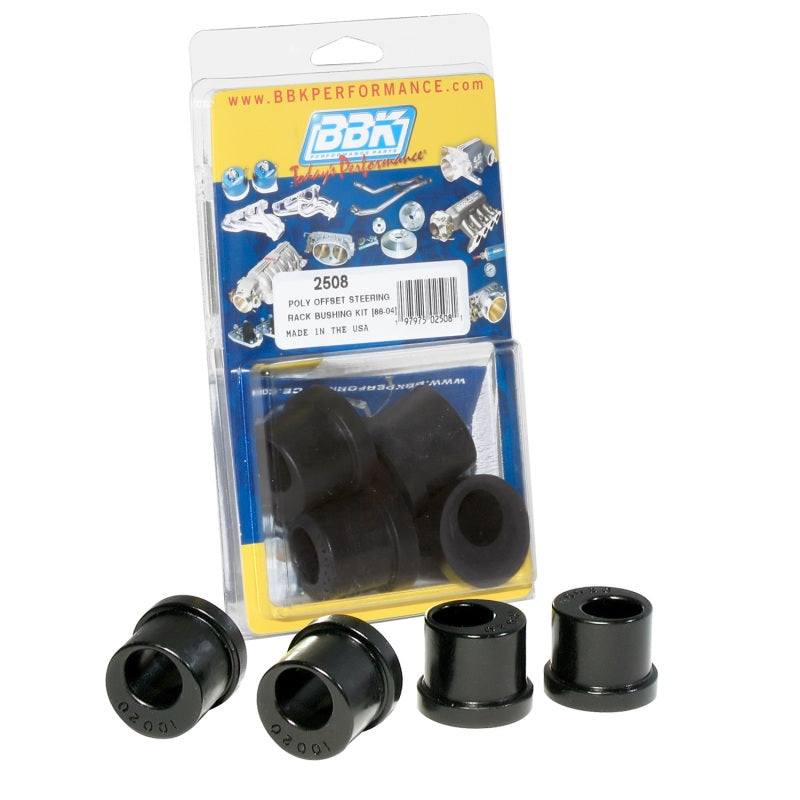BBK 86-04 Mustang Offset Polyurethane Steering Rack Bushings (4pc) BBK 86-04 Mustang Offset Polyurethane Steering Rack Bushings (4pc)