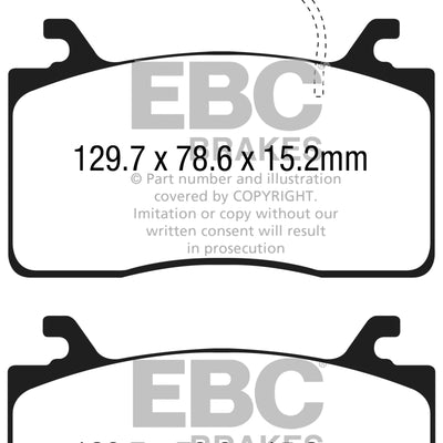 EBC 17-18 Alfa Romeo Giulia Ultimax OEM Replacement Front Brake Pads