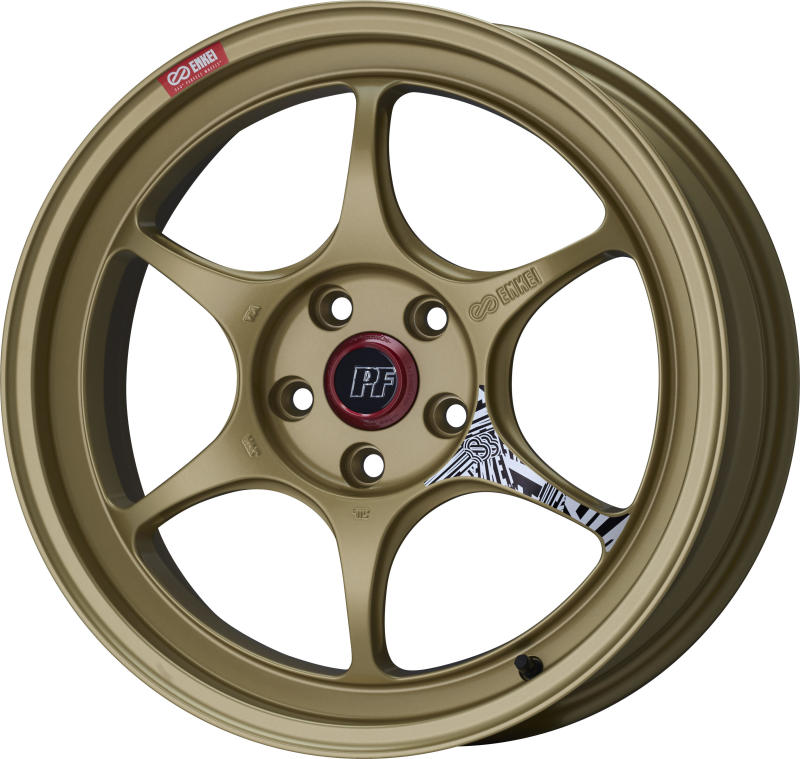 Enkei PF06 18x9.5 5x114.3 27mm Offset 75mm Bore Gold Enkei PF06 18x9.5 5x114.3 27mm Offset 75mm Bore Gold