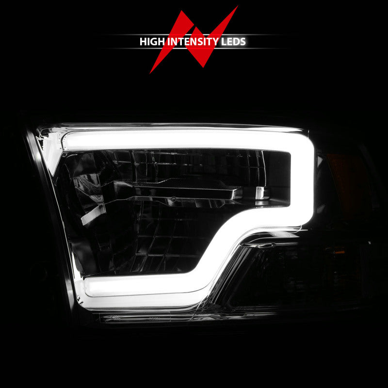 ANZO 2009-2020 Dodge Ram 1500 Full LED Square Projector Headlights w/ Chrome Housing Chrome Amber ANZO 2009-2020 Dodge Ram 1500 Full LED Square Projector Headlights w/ Chrome Housing Chrome Amber