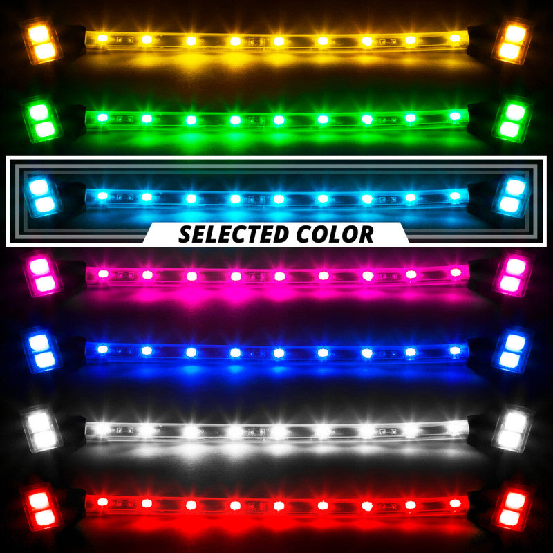 XK Glow Strip Single Color XKGLOW UnderglowLED Accent Light Car/Truck Kit Light Blue - 4x8In XK Glow Strip Single Color XKGLOW UnderglowLED Accent Light Car/Truck Kit Light Blue - 4x8In