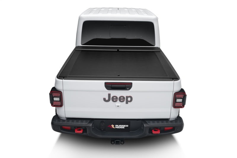Rugged Ridge Armis Retractable Locking Bed Cover w/o Trail Rails 20-21 Jeep Gladiator JT Rugged Ridge Armis Retractable Locking Bed Cover w/o Trail Rails 20-21 Jeep Gladiator JT
