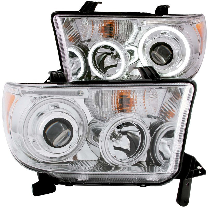 ANZO 2007-2013 Toyota Tundra Projector Headlights w/ Halo Chrome (CCFL) ANZO 2007-2013 Toyota Tundra Projector Headlights w/ Halo Chrome (CCFL)