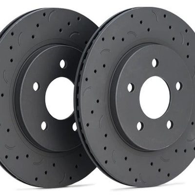 Hawk Talon 18-20 Jeep Wrangler Drilled And Slotted Front Brake Rotor Set
