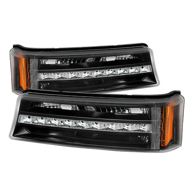 xTune Chevy Silverado 03-06 / Avalanche 02-06 LED Bumper Lights Black CBL-JH-CS03-LED-BK