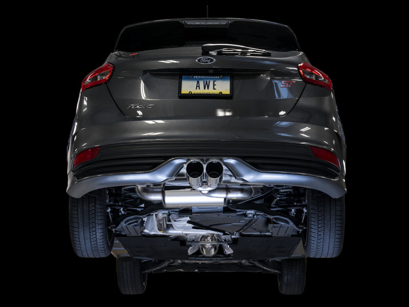 AWE Tuning Ford Focus ST Touring Edition Cat-back Exhaust - Resonated - Chrome Silver Tips AWE Tuning Ford Focus ST Touring Edition Cat-back Exhaust - Resonated - Chrome Silver Tips